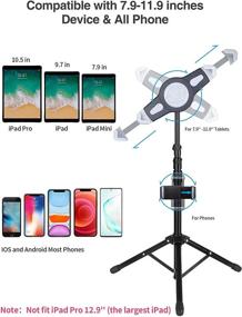 img 2 attached to 📱 Elitehood iPad Tripod Stand: Adjustable Tablet Holder with 360° Rotation for iPad Mini, Air, Pro & More