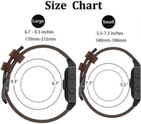 img 1 attached to 🌟 Ремешки из натуральной кожи для Fitbit Blaze с рамкой, малый и большой размеры (5"-8.2"), подлинные кожаные замены с серебристой/розовой/черной металлической рамкой для Fitbit Blaze, для женщин и мужчин, цвета: черный, коричневый, белый, серый - Повысьте свой опыт с Fitbit Blaze с помощью стильных кожаных ремешков.