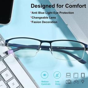 img 3 attached to 👓 STAMEN Blue Light Blocking Glasses: The Ultimate Solution for Men, Anti Eye Strain/Glare, Better Sleep, Computer/Gaming Blue Blocker Glasses