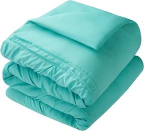 img 1 attached to 💎 Luxe Diamond Tufted Comforter Set - Aqua, Queen Size (90"x90") - All Season Bedding with Bed Skirt and Decorative Pillows - 5 Piece Set - Comfort Spaces Cavoy Faux Silk