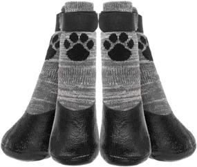 img 4 attached to 🐾 Waterproof Dog Shoes - KOOLTAIL Anti Slip Dog Socks with Strap for Traction Control on Hardwood Floors - Outdoor Dog Boots for Paw Protection