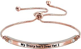 img 4 attached to 🎗️ CENWA My Story Isn't Over Yet Semicolon Bracelet: Powerful Suicide Awareness Jewelry for Warriors, Fighters, and Survivors