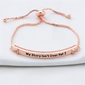 img 3 attached to 🎗️ CENWA My Story Isn't Over Yet Semicolon Bracelet: Powerful Suicide Awareness Jewelry for Warriors, Fighters, and Survivors