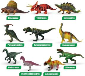img 3 attached to Dinosaur Toys Realistic Including Triceratops