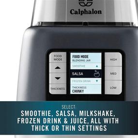 img 1 attached to Calphalon Activesense Blender: Blend-N-Go Cup & Powerful Performance in Dark Stainless Steel