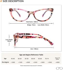 img 2 attached to 👓 5-Pack Gaoye Cateye Blue Light Blocking Reading Glasses for Women - Computer Spring Hinge Readers with Anti UV Ray Lens and Fashion Frames