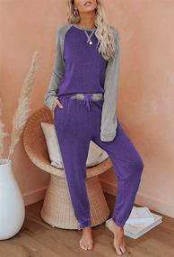 img 3 attached to 👚 Women's Sweatsuit Set by Ekouaer - Long Sleeve 2-Piece Outfit with Soft Tracksuit Joggers and Pockets