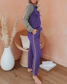 img 2 attached to 👚 Women's Sweatsuit Set by Ekouaer - Long Sleeve 2-Piece Outfit with Soft Tracksuit Joggers and Pockets