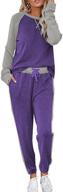 👚 women's sweatsuit set by ekouaer - long sleeve 2-piece outfit with soft tracksuit joggers and pockets logo