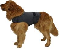 🐶 yestar comfort dog anxiety relief vest, thunderstorm and fireworks anxiety vests for travel, vet visits, separation - xs small medium large xl dog (l, gray) логотип