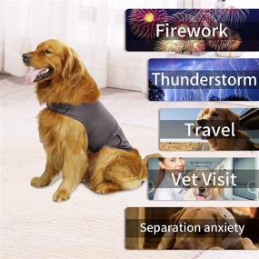 img 2 attached to 🐶 YESTAR Comfort Dog Anxiety Relief Vest, Thunderstorm and Fireworks Anxiety Vests for Travel, Vet Visits, Separation - XS Small Medium Large XL Dog (L, Gray)