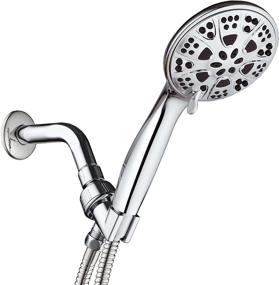 img 4 attached to 💦 AquaDance Chrome Giant 5-inch Handheld Shower Head- 6 Settings, High Pressure, with Hose for Ultimate Shower Spa - Independently Tested to Exceed US Quality and Performance Standards