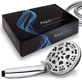 img 2 attached to 💦 AquaDance Chrome Giant 5-inch Handheld Shower Head- 6 Settings, High Pressure, with Hose for Ultimate Shower Spa - Independently Tested to Exceed US Quality and Performance Standards