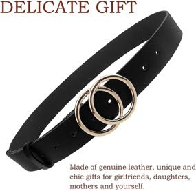 img 2 attached to 👝 High-Quality Udekit Genuine Leather Women's Double Accessories for Belts: Chic and Functional Women's Essentials