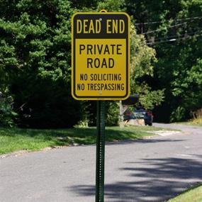 img 2 attached to 🚫 Keep Unwanted Visitors Away: Private Road No Soliciting Trespassing Sign