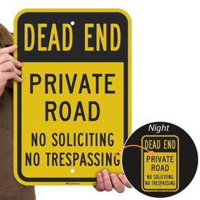 img 3 attached to 🚫 Keep Unwanted Visitors Away: Private Road No Soliciting Trespassing Sign