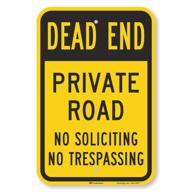 🚫 keep unwanted visitors away: private road no soliciting trespassing sign logo