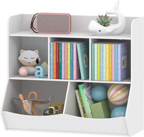 img 2 attached to UTEX Toy Storage Organizer with Bookcase: A Multifunctional Solution for Kids' Play Room and Bedroom