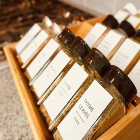 img 2 attached to Organize Your Spice Rack with Talented Kitchen's 140 Preprinted Minimalist Black Text Spice Jar Labels