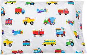 img 4 attached to 🛏️ ldkin 100% Cotton Kids Pillow Case - Soft & Breathable Fabric, Ideal for Cozy Cuddles, BPA-free (Trains, Planes, and Trucks)