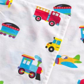 img 2 attached to 🛏️ ldkin 100% Cotton Kids Pillow Case - Soft & Breathable Fabric, Ideal for Cozy Cuddles, BPA-free (Trains, Planes, and Trucks)