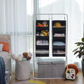 img 1 attached to 🧺 GRANNY SAYS 4-Shelf Hanging Organizer for Closet Storage, Space Saver in Black (2-Pack)