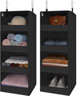 🧺 granny says 4-shelf hanging organizer for closet storage, space saver in black (2-pack) logo