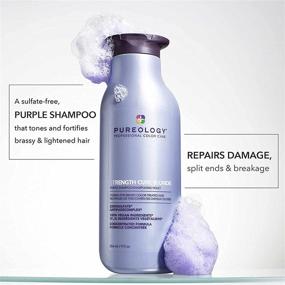 img 3 attached to 💜 Шампунь Pureology Strength Cure Blonde Purple: Тонизирующий и укрепляющий желтоватые волосы для блондинок и осветленных окрашенных волос. Без сульфатов и веганский!