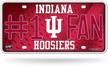 indiana hoosiers metal license plate logo