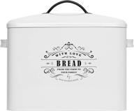 🏡 farmhouse bread box - extra large bread storage container for kitchen counter, holds 2+ loaves, vintage style organizer for rustic and vintage kitchen decor логотип