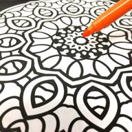 🎨 mandala coloring books set with 24 colorful markers and 70 relaxing coloring pages: thick paper mandalas bundle logo