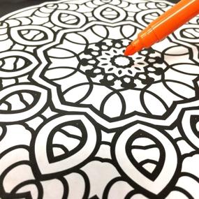 img 4 attached to 🎨 Mandala Coloring Books Set with 24 Colorful Markers and 70 Relaxing Coloring Pages: Thick Paper Mandalas Bundle