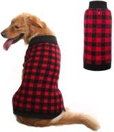 🐶 pupteck dog sweater: plaid style pet winter knitwear for warmth логотип