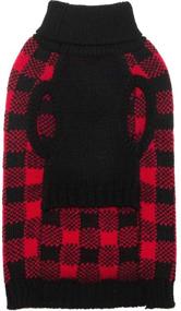 img 2 attached to 🐶 PUPTECK Dog Sweater: Plaid Style Pet Winter Knitwear for Warmth