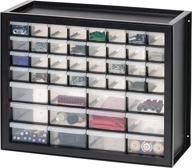 🗄️ iris usa 44 drawer parts and hardware cabinet: convenient storage solution in classy black logo