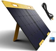 bougerv 100w mono portable solar panel charger with usb qc 3.0 & type ✨ c - ideal for power stations, phones, camping & outdoor activities (not for 12v battery) logo