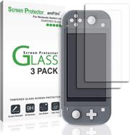 🔒 optimized 3-pack tempered glass screen protector for nintendo switch lite (2019) logo