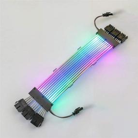 img 3 attached to Синхронный 3 X 6+2-контактный адресный голосовой управления RGB-кабель для DIY компьютерного корпуса ПК настраиваемой сборки игрового ящика (3 X 6+2-контактный RGB-кабель)