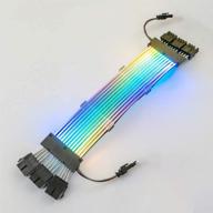 синхронный 3 x 6+2-контактный адресный голосовой управления rgb-кабель для diy компьютерного корпуса пк настраиваемой сборки игрового ящика (3 x 6+2-контактный rgb-кабель) логотип