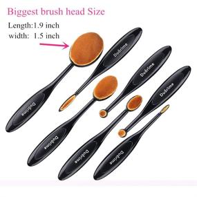 img 2 attached to New 7pcs Black Oval Toothbrush Makeup Brush Set by Duorime - Ideal for Cream Contour, Powder, Concealer, Foundation, Eyeliner, and Cosmetics Application Tool…