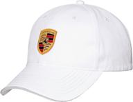 🧢 porsche crest logo white baseball cap: sleek style and ultimate comfort logo