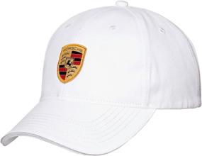 img 1 attached to 🧢 Белая бейсболка с логотипом Porsche Crest: изящный стиль и максимальный комфорт