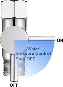 img 2 attached to 🚽 Chrome T Valve with Shut-off, T Adapter for Toilet - Bidet Attachment for Toilet