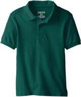 👕 izod boys' short sleeve uniform polo: comfortable and stylish wardrobe essential! logo