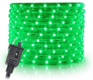 🎄 wyzworks 150ft 0.5" thick green pre-assembled led extendable rope lights - christmas holiday decoration lighting, etl certified - 10ft, 25ft, 50ft, 100ft option логотип