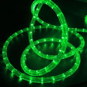 img 3 attached to 🎄 WYZworks 150ft 0.5" Thick Green Pre-Assembled LED Extendable Rope Lights - Christmas Holiday Decoration Lighting, ETL Certified - 10ft, 25ft, 50ft, 100ft Option