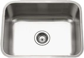 img 4 attached to Houzer Eston STS-1300-1 Undermount Stainless Steel Single Bowl Kitchen Sink, 18 Gauge