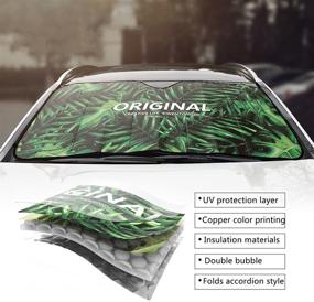 img 1 attached to 🦩 Автомобильная защитная шторка DPIST для лобового стекла с изображением фламинго: идеальная защита для сохранения прохлады и предотвращения солнечных ожогов в вашем автомобиле.
