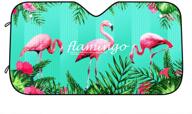 🦩 dpist flamingos car windshield sun shade: ultimate protection to keep your vehicle cool and sunburn-free logo
