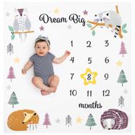 🧺 monthly milestone organic baby blanket - nursery bedding in kids' home store logo